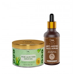 Anti-ageing Serum and Aloe Vera Gold Gel