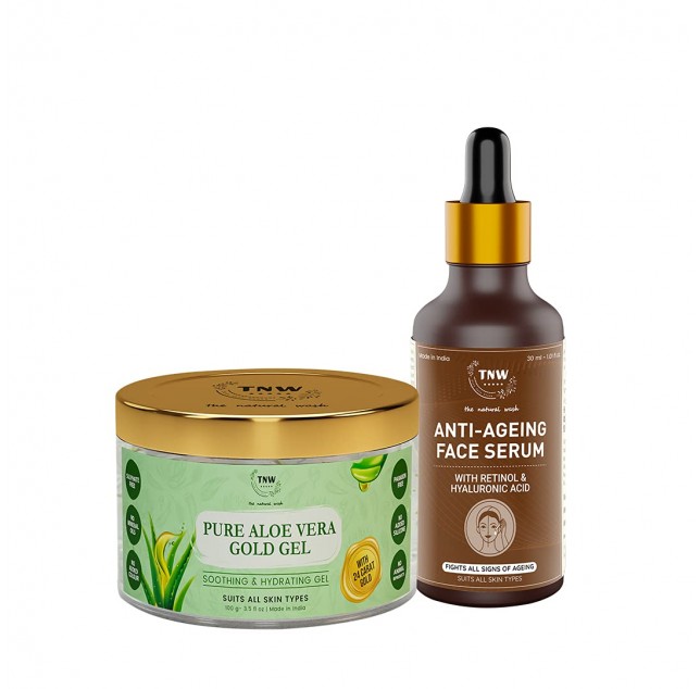Anti-ageing Serum and Aloe Vera Gold Gel
