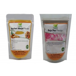 Herbals Kasthuri Manjal Powder and Roja Poo Powder